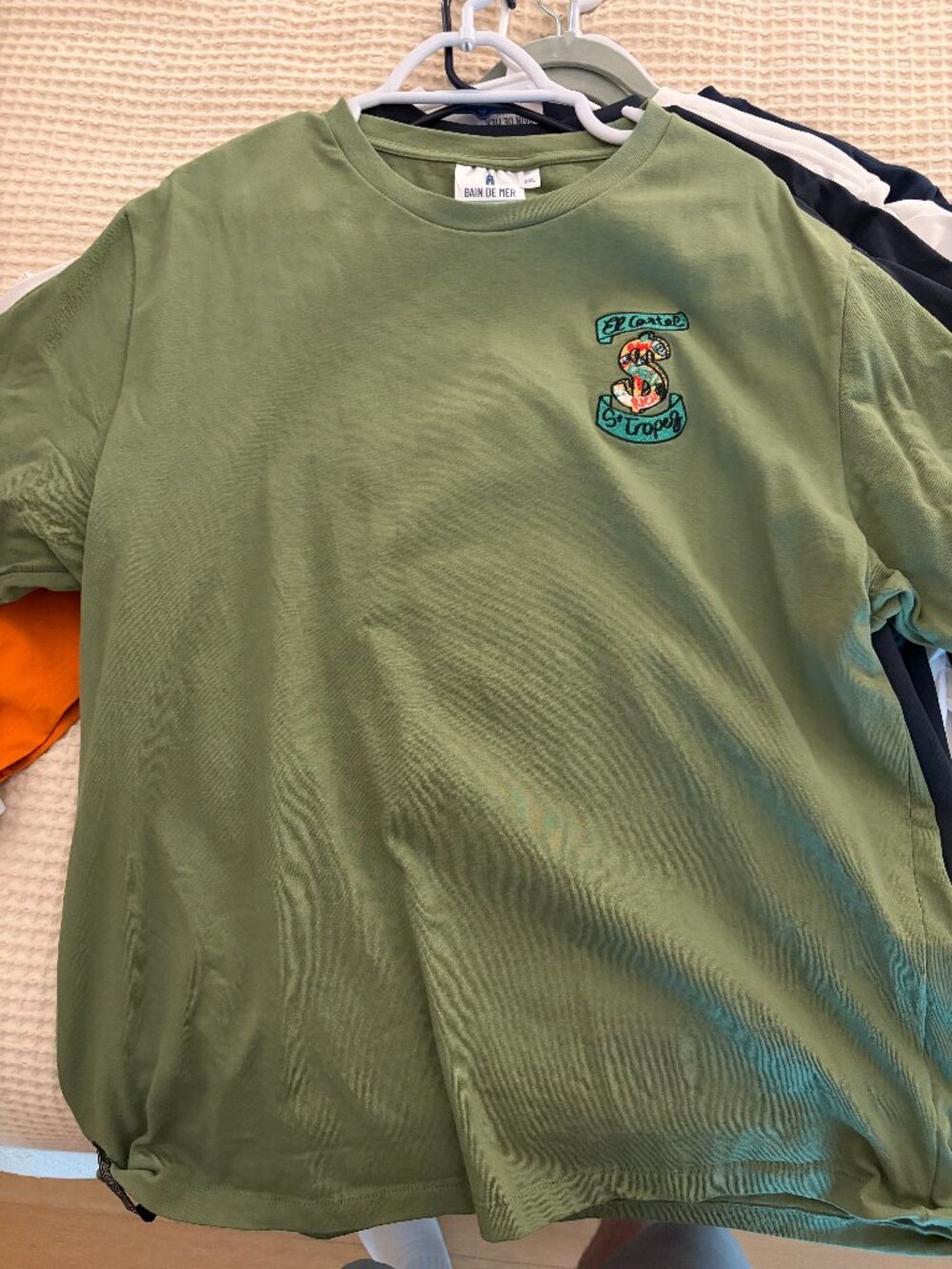 Bain de Mer Escobart Embroidered T-Shirt Men's 3XL Green